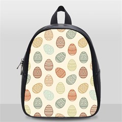 Seamless Pattern Colorful Easter Egg Flat Icons Painted Traditional Style School Bag (small) by BangZart