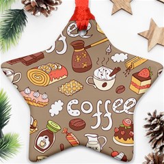 Vector Seamless Pattern With Doodle Coffee Equipment Star Ornament (two Sides) by BangZart