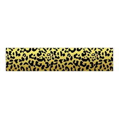 Gold And Black, Metallic Leopard Spots Pattern, Wild Cats Fur Velvet Scrunchie by Casemiro