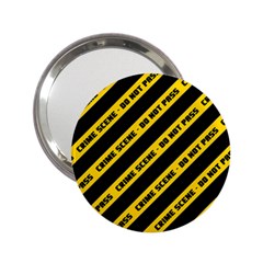 Warning Colors Yellow And Black - Police No Entrance 2 2 25  Handbag Mirrors by DinzDas