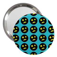 005 - Ugly Smiley With Horror Face - Scary Smiley 3  Handbag Mirrors by DinzDas