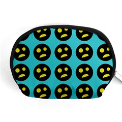 005 - Ugly Smiley With Horror Face - Scary Smiley Accessory Pouch (medium) by DinzDas