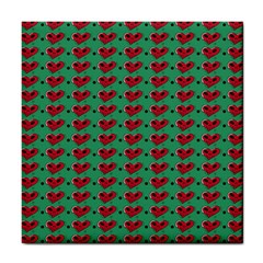 Evil Heart Graffiti Pattern Tile Coaster by DinzDas