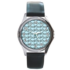 Mountain Bike - Mtb - Hardtail And Dirt Jump Round Metal Watch by DinzDas