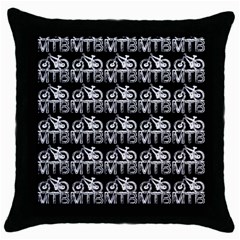 Mountain Bike - Mtb - Hardtail And Dirt Jump 2 Throw Pillow Case (black) by DinzDas