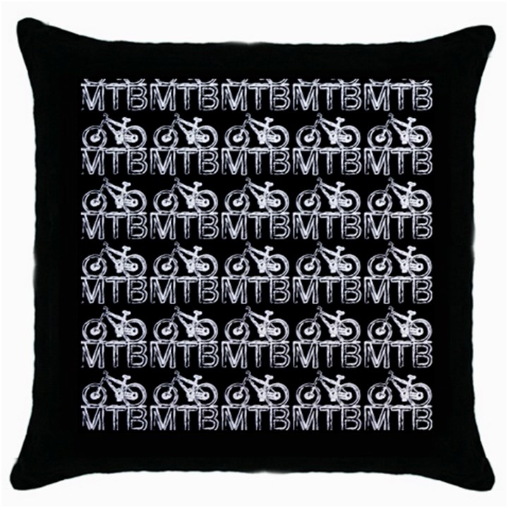 Mountain Bike - Mtb - Hardtail And Dirt Jump 2 Throw Pillow Case (Black)