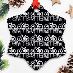 Mountain Bike - Mtb - Hardtail And Dirt Jump 2 Snowflake Ornament (two Sides) by DinzDas