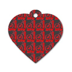 015 Mountain Bike - Mtb - Hardtail And Downhill Dog Tag Heart (two Sides) by DinzDas