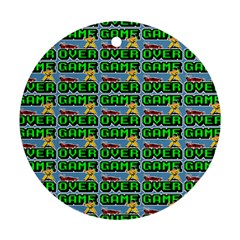 Game Over Karate And Gaming - Pixel Martial Arts Ornament (round) by DinzDas