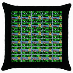 Game Over Karate And Gaming - Pixel Martial Arts Throw Pillow Case (black) by DinzDas