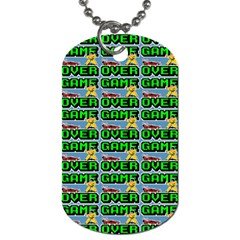 Game Over Karate And Gaming - Pixel Martial Arts Dog Tag (one Side) by DinzDas