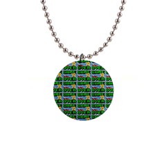 Game Over Karate And Gaming - Pixel Martial Arts 1  Button Necklace by DinzDas