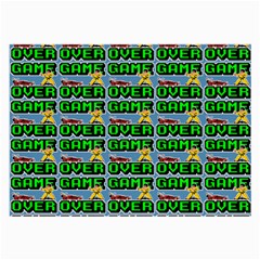 Game Over Karate And Gaming - Pixel Martial Arts Large Glasses Cloth by DinzDas