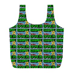 Game Over Karate And Gaming - Pixel Martial Arts Full Print Recycle Bag (l) by DinzDas