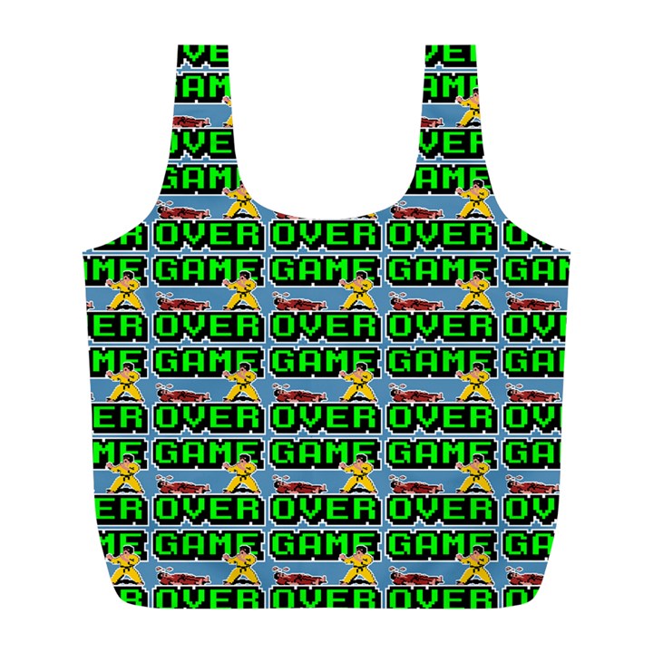 Game Over Karate And Gaming - Pixel Martial Arts Full Print Recycle Bag (L)