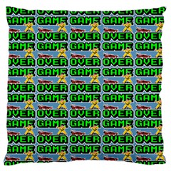 Game Over Karate And Gaming - Pixel Martial Arts Large Flano Cushion Case (one Side) by DinzDas