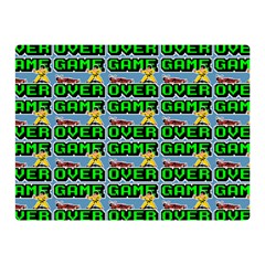 Game Over Karate And Gaming - Pixel Martial Arts Double Sided Flano Blanket (mini)  by DinzDas