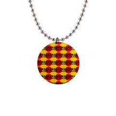 Japan Nippon Style - Japan Sun 1  Button Necklace by DinzDas