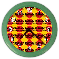 Japan Nippon Style - Japan Sun Color Wall Clock by DinzDas