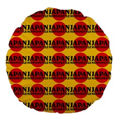 Japan Nippon Style - Japan Sun Large 18  Premium Flano Round Cushions by DinzDas