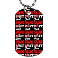 Just Killing It - Silly Toilet Stool Rocket Man Dog Tag (one Side) by DinzDas