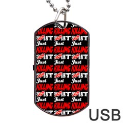 Just Killing It - Silly Toilet Stool Rocket Man Dog Tag Usb Flash (one Side) by DinzDas