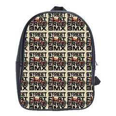 Bmx And Street Style - Urban Cycling Culture School Bag (large) by DinzDas