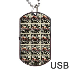 Bmx And Street Style - Urban Cycling Culture Dog Tag Usb Flash (two Sides) by DinzDas