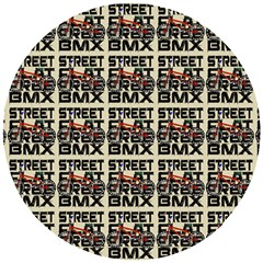 Bmx And Street Style - Urban Cycling Culture Wooden Puzzle Round by DinzDas