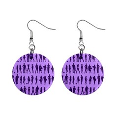 Normal People And Business People - Citizens Mini Button Earrings by DinzDas