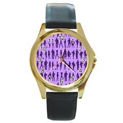 Normal People And Business People - Citizens Round Gold Metal Watch by DinzDas