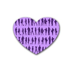 Normal People And Business People - Citizens Rubber Coaster (heart)  by DinzDas