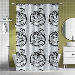 Monster Party - Hot Sexy Monster Demon With Ugly Little Monsters Shower Curtain 48  X 72  (small)  by DinzDas