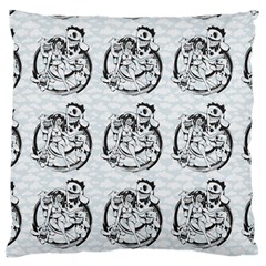 Monster Party - Hot Sexy Monster Demon With Ugly Little Monsters Large Flano Cushion Case (two Sides) by DinzDas