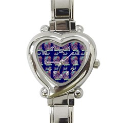 Jaw Dropping Horror Hippie Skull Heart Italian Charm Watch by DinzDas