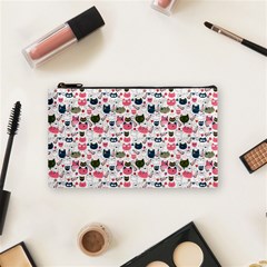 Adorable Seamless Cat Head Pattern01 Cosmetic Bag (small) by TastefulDesigns