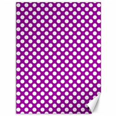 White And Purple, Polka Dots, Retro, Vintage Dotted Pattern Canvas 36  X 48  by Casemiro