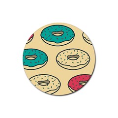 Donuts Rubber Coaster (round)  by Sobalvarro