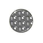 grey base, b&w chpa pattern design Hat Clip Ball Marker (10 pack) Front