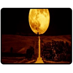 Moon Road Fleece Blanket (medium)  by Sparkle