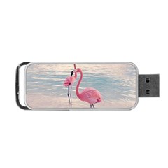 Flamingos Beach Portable Usb Flash (two Sides) by Sparkle