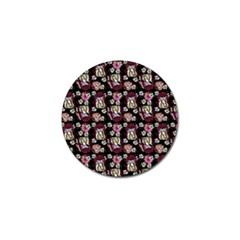 Braids Doll Daisies Black Golf Ball Marker (10 Pack) by snowwhitegirl