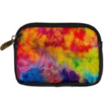 Colorful watercolors texture                                                    Digital Camera Leather Case Front