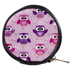 Seamless Cute Colourfull Owl Kids Pattern Mini Makeup Bag by Amaryn4rt