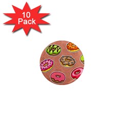 Doughnut Doodle Colorful Seamless Pattern 1  Mini Magnet (10 Pack)  by Amaryn4rt