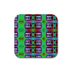 Corridor Nightmare Rubber Square Coaster (4 Pack)  by ScottFreeArt