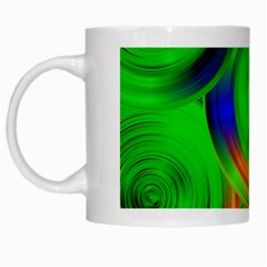 Pebbles In A Rainbow Pond White Mugs by ScottFreeArt