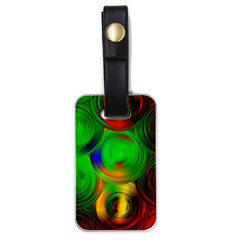 Pebbles In A Rainbow Pond Luggage Tag (one Side) by ScottFreeArt