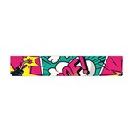 Comic Colorful Seamless Pattern Flano Scarf (Mini) Back