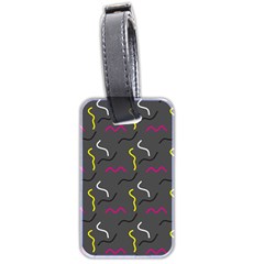 Gray Pattern Luggage Tag (two Sides) by Saptagram